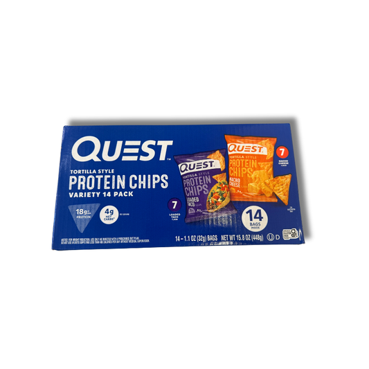 Quest Nacho Cheese & Chili Lime Tortilla Style Protein Chips Variety 14 Pack