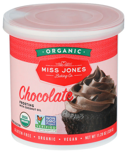 Miss Jones Baking Co Organic Chocolate Frosting, 11.29 oz