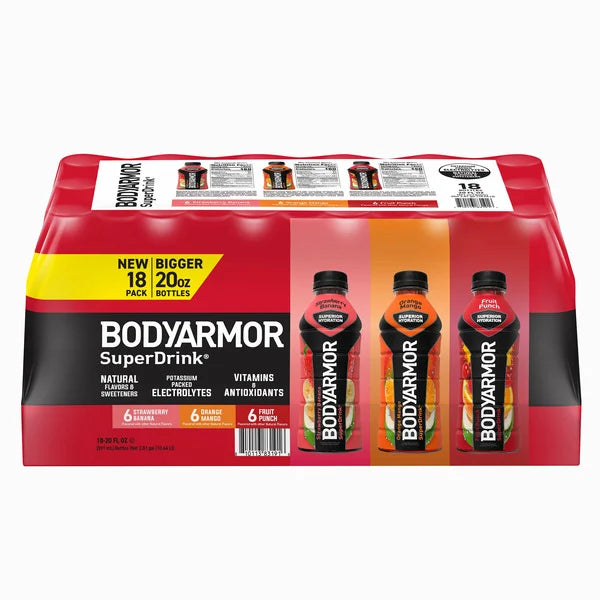 Body Armor SuperDrink Variety Pack 18 ct, 20 fl oz