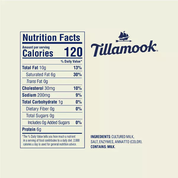 Tillamook Farmstyle Sharp Cheddar Cheese Slices, 8 oz