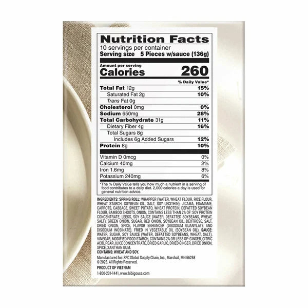 Bibigo Vegetable Spring Rolls, 50 ct