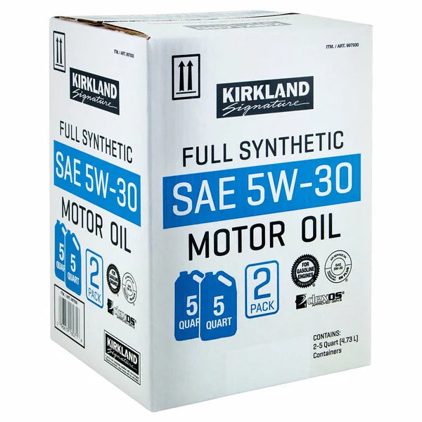 Kirkland Full Synthetic SAE 5W-30 Motor Oil 5 Quart, 2 pack