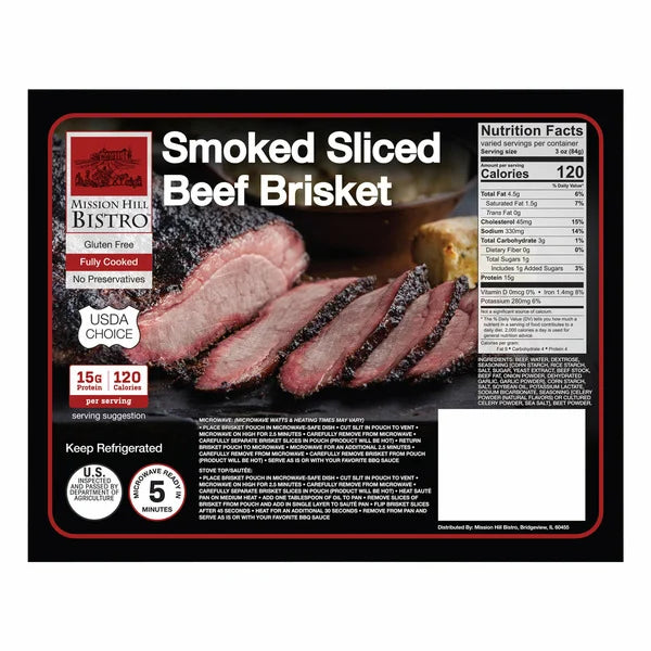 Mission Hill Bistro Smoked Sliced Beef Brisket ($13.99 / lb)