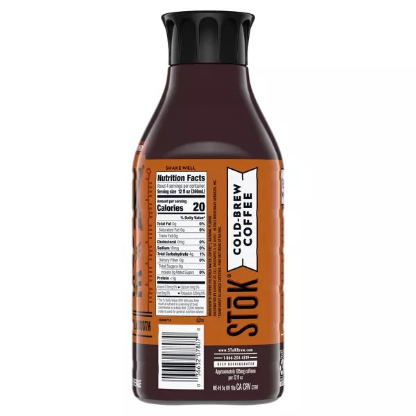 SToK Espresso Blend Un-Sweet Black Cold Brew Coffee, 48 oz