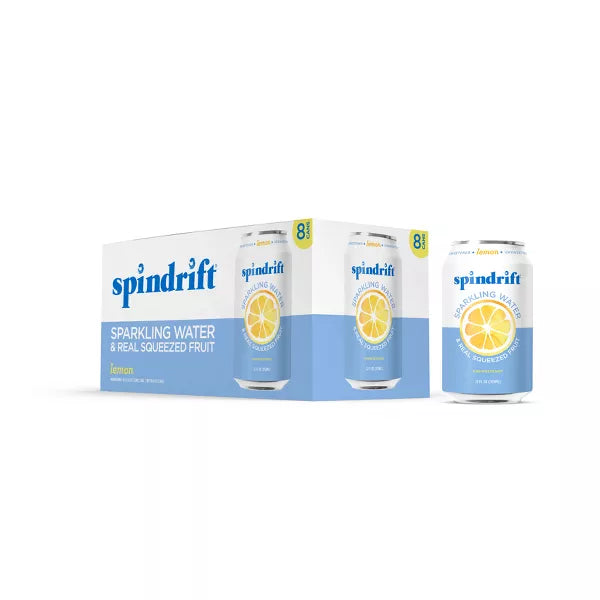 Spindrift Lemon Sparkling Water, 8 Count