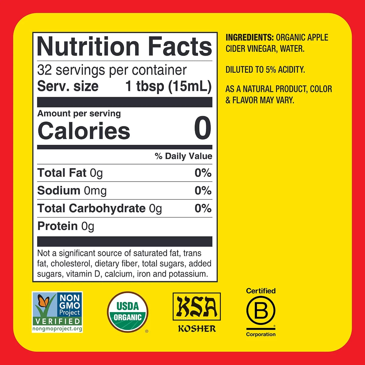 Bragg Organic Apple Cider Vinegar, 16 oz