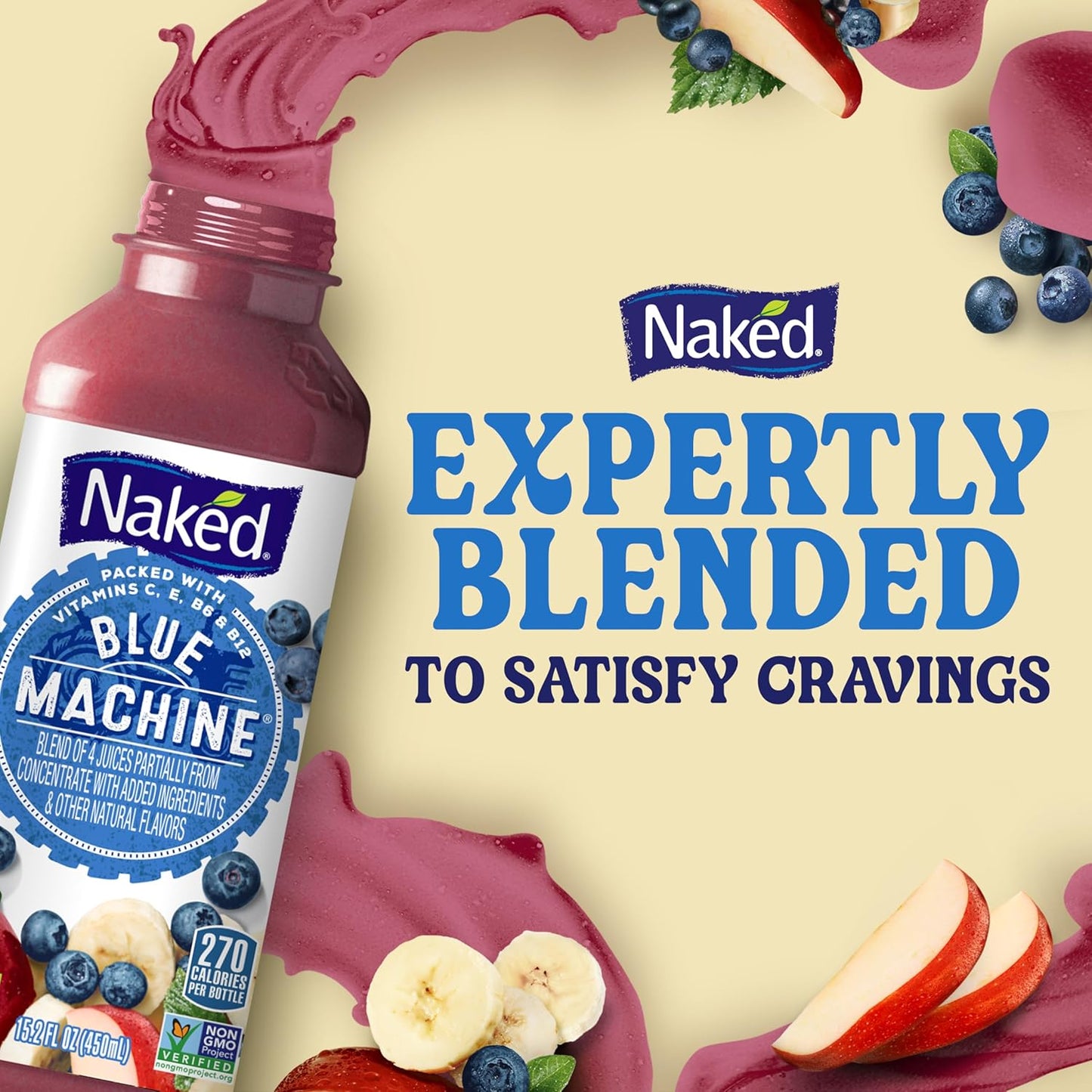 Naked Blue Machine Juice, 15.2 oz