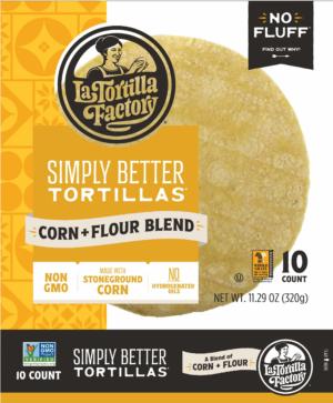 La Tortilla Factory GMO Free 50/50 Yellow Corn & Wheat Tortillas, 6 ct