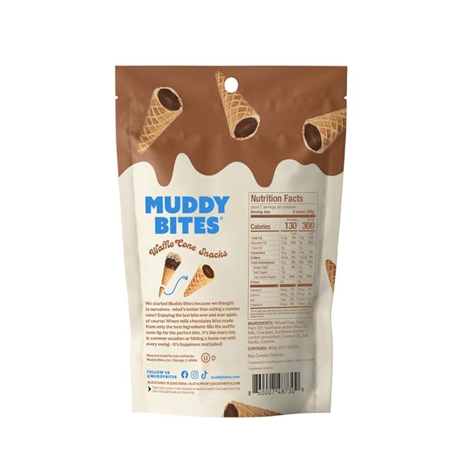 Muddy Bites Milk Waffle Cones 12.5 oz