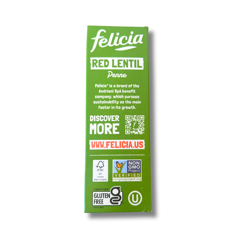 Felicia Organic Red Lentil Penne Pasta, 1 kg