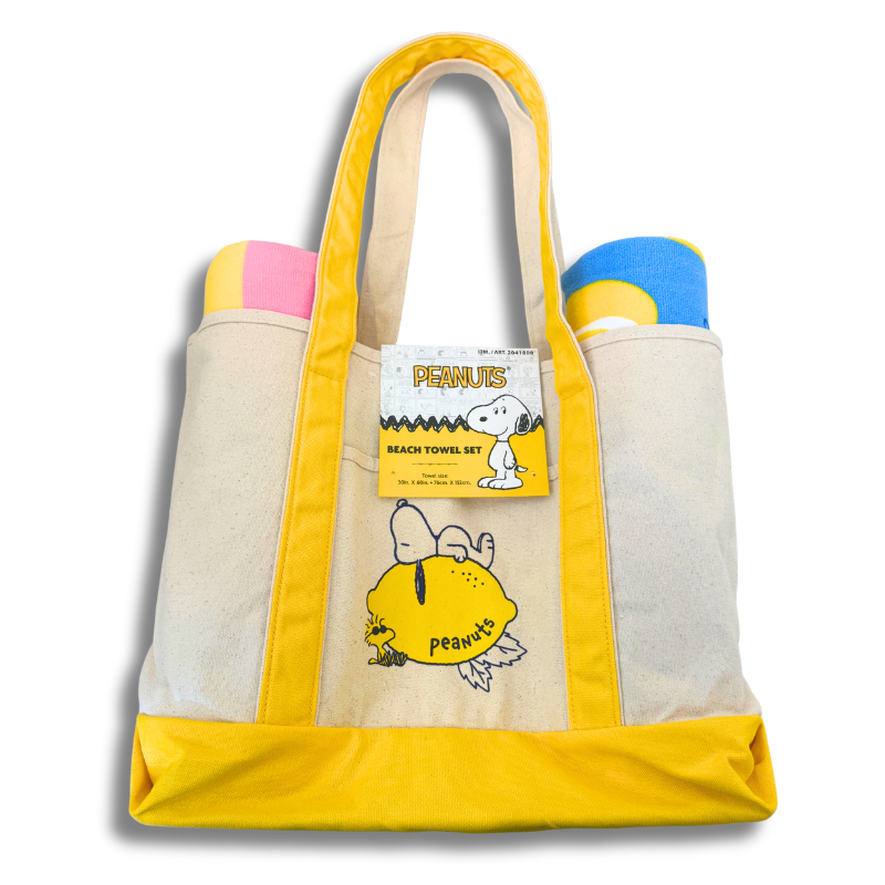 Peanuts Beach Bag and Towel Set (multiple colors)
