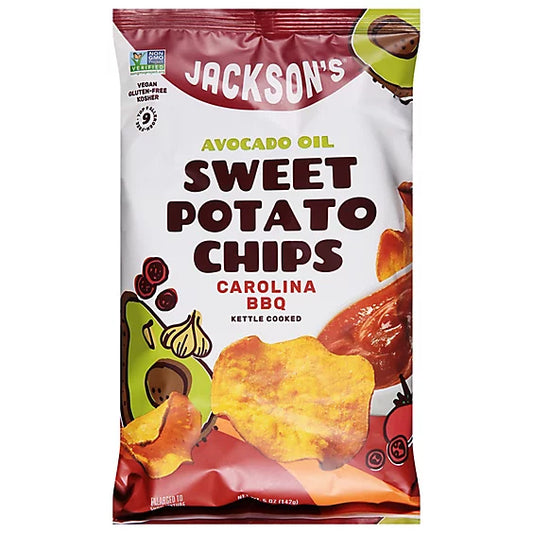 Jackson's Chips Avocado Oil Sweet Potato Carolina BBQ Chips, 5 oz
