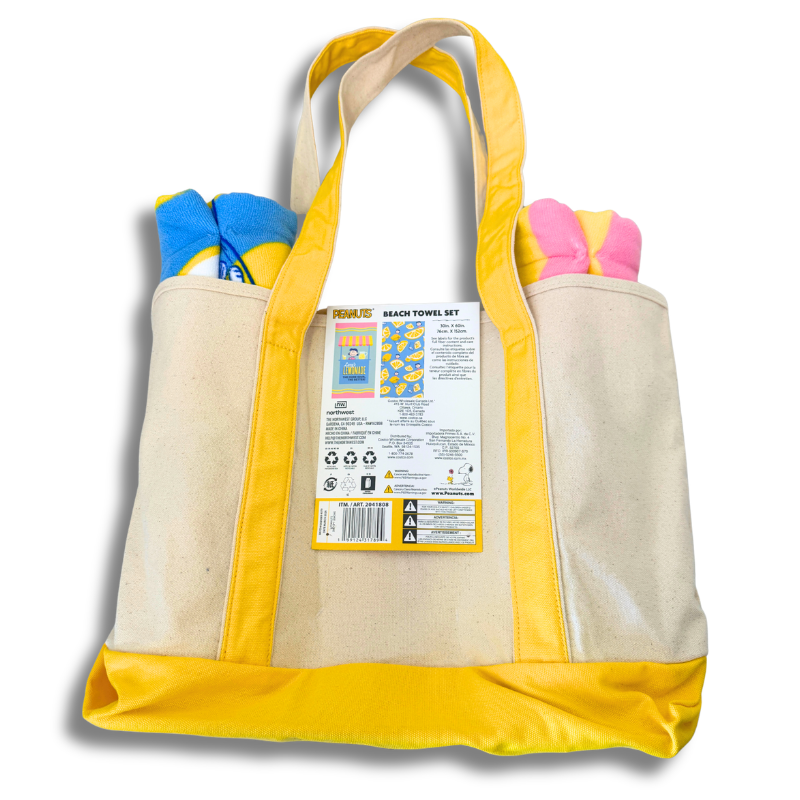 Peanuts Beach Bag and Towel Set (multiple colors)