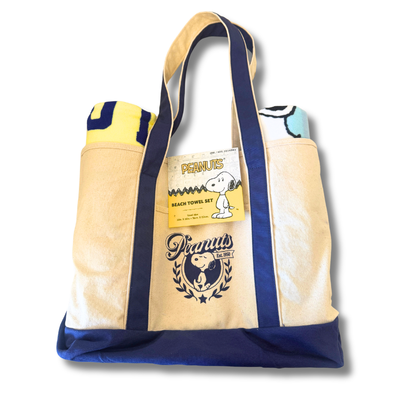 Peanuts Beach Bag and Towel Set (multiple colors)