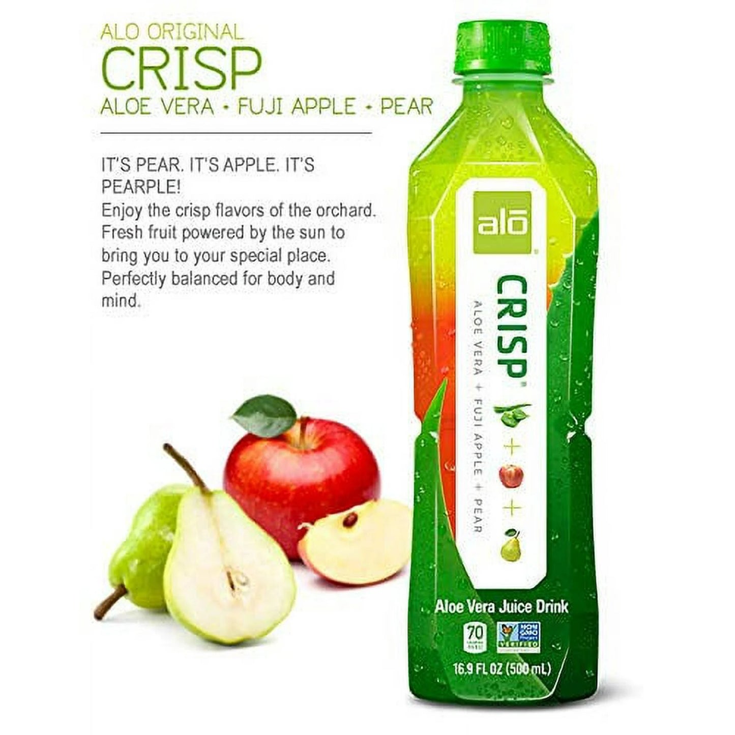 Alo Aloe Vera Juice w/ Fuji Apples & Pears, 16.9 oz