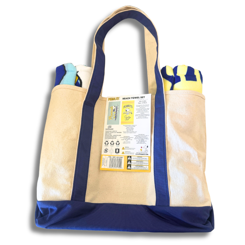 Peanuts Beach Bag and Towel Set (multiple colors)
