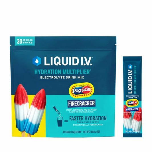Liquid I.V. Hydration Multiplier Electrolyte Drink Mix, Firecracker, 30 Count