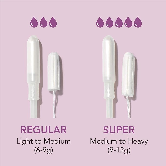 Rael Organic Regular Cotton Tampons, 16 Count