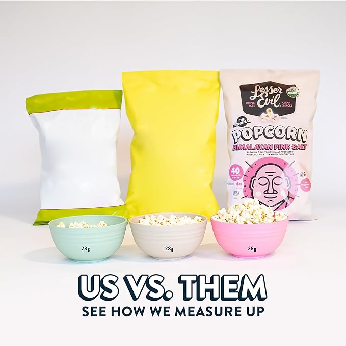 Lesser Evil Organic Himalayan Pink Salt Popcorn, 8 oz