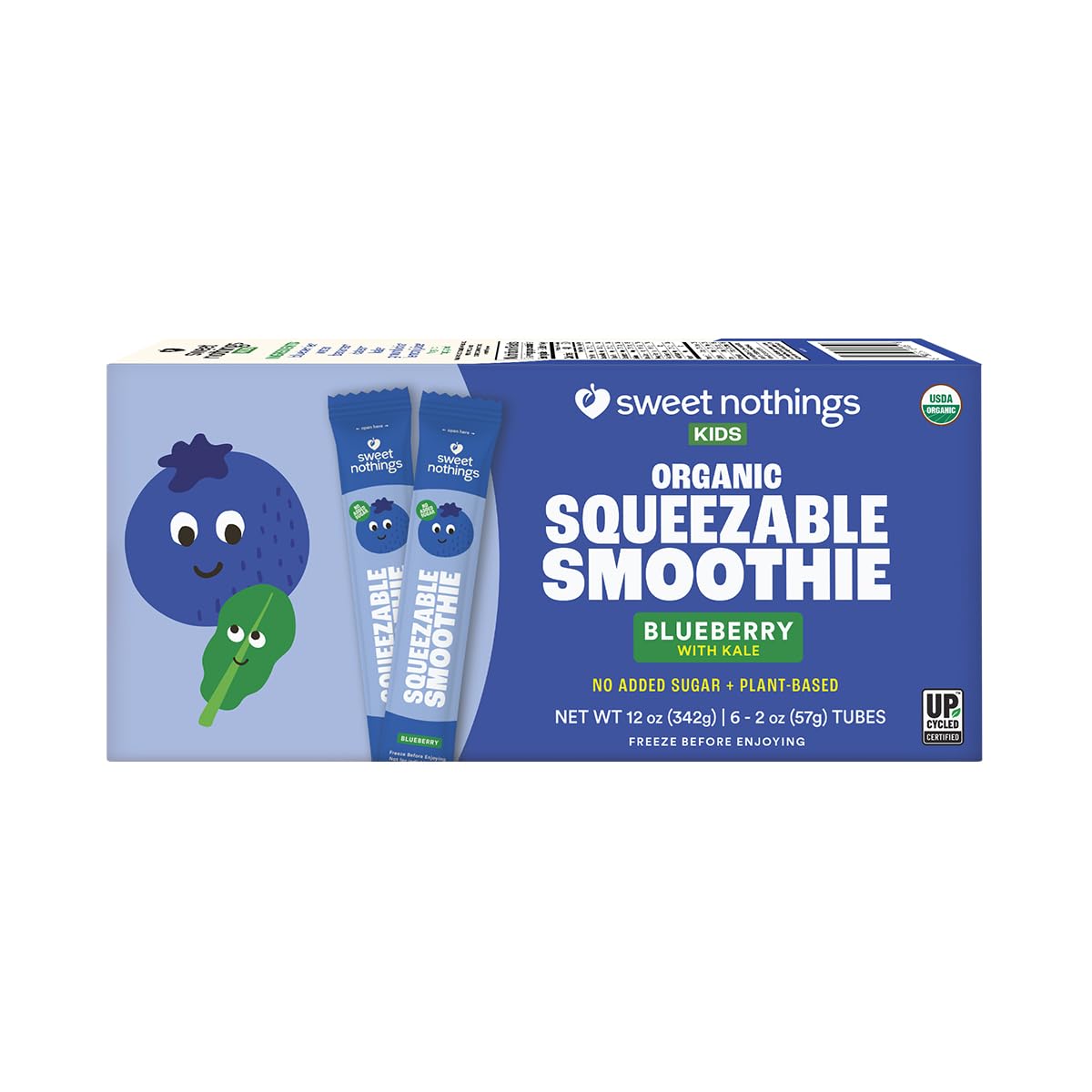 Sweet Nothings Blueberry with Kale Squeezable Smoothie, 6 Pack