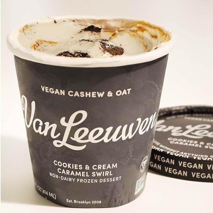 Van Leeuwen Cookies & Cream Caramel Swirl Non-Dairy Ice Cream, 14 oz