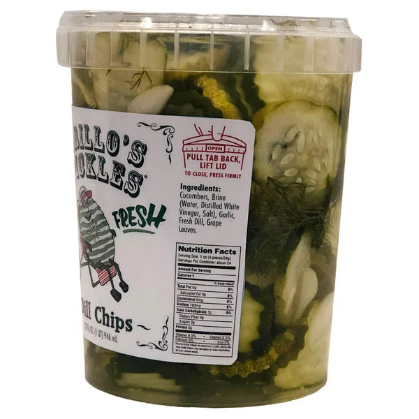 Grillo's Dill Pickle Chips, 32 oz