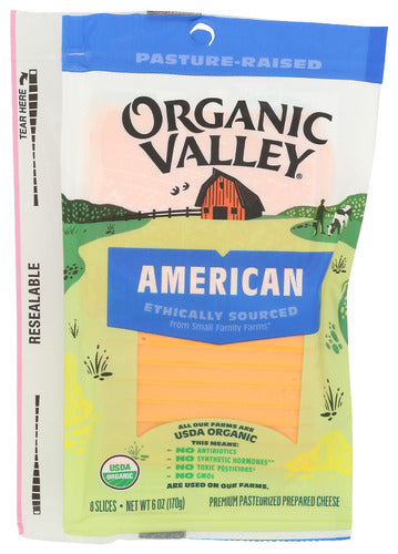 Organic Valley Organic American Cheese Slices, 6 oz