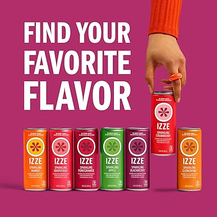 IZZE Sparkling Juice Beverage Variety Pack 24 ct 8.4 oz – Veruca