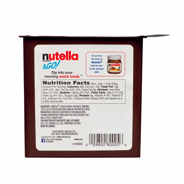 Ferrero Nutella & Go 16 ct, 1.8 oz