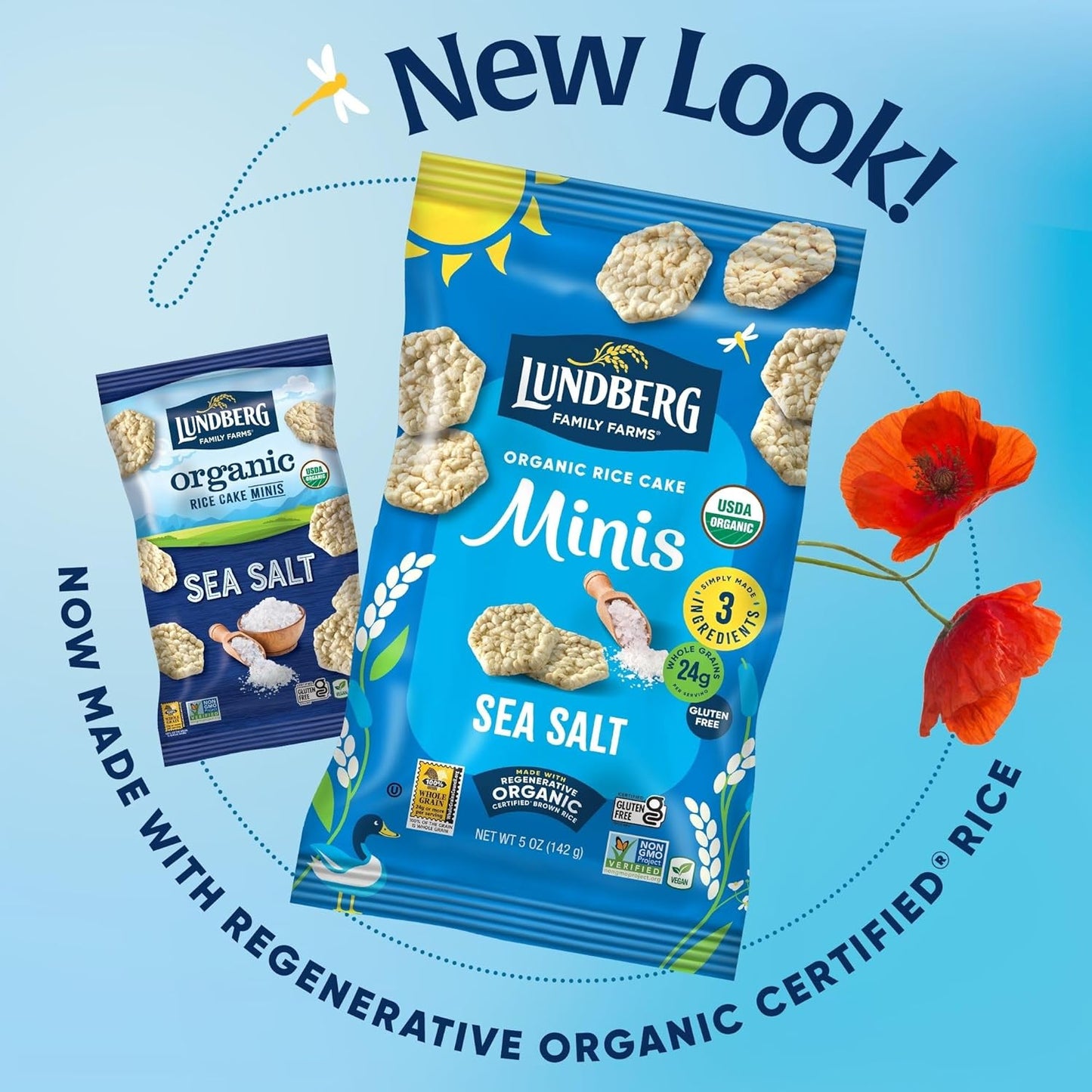 Lundberg Organic Sea Salt Rice Cake Minis, 5 oz