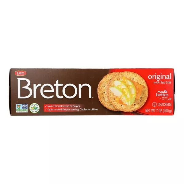 Dare Foods Breton Original w/ Sea Salt Crackers, 7.3 oz