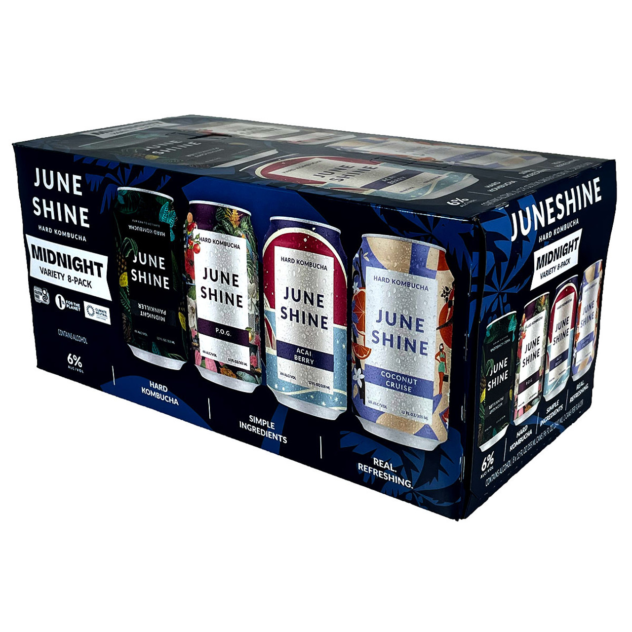 JuneShine Hard Kombucha Midnight Variety Pack - 8pk /12 fl oz Cans ...