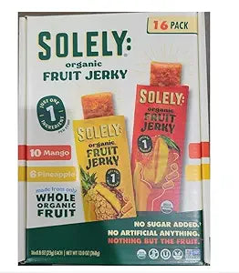 Solely Organic Fruit Jerky Variety Pack 16 ct, .8 oz