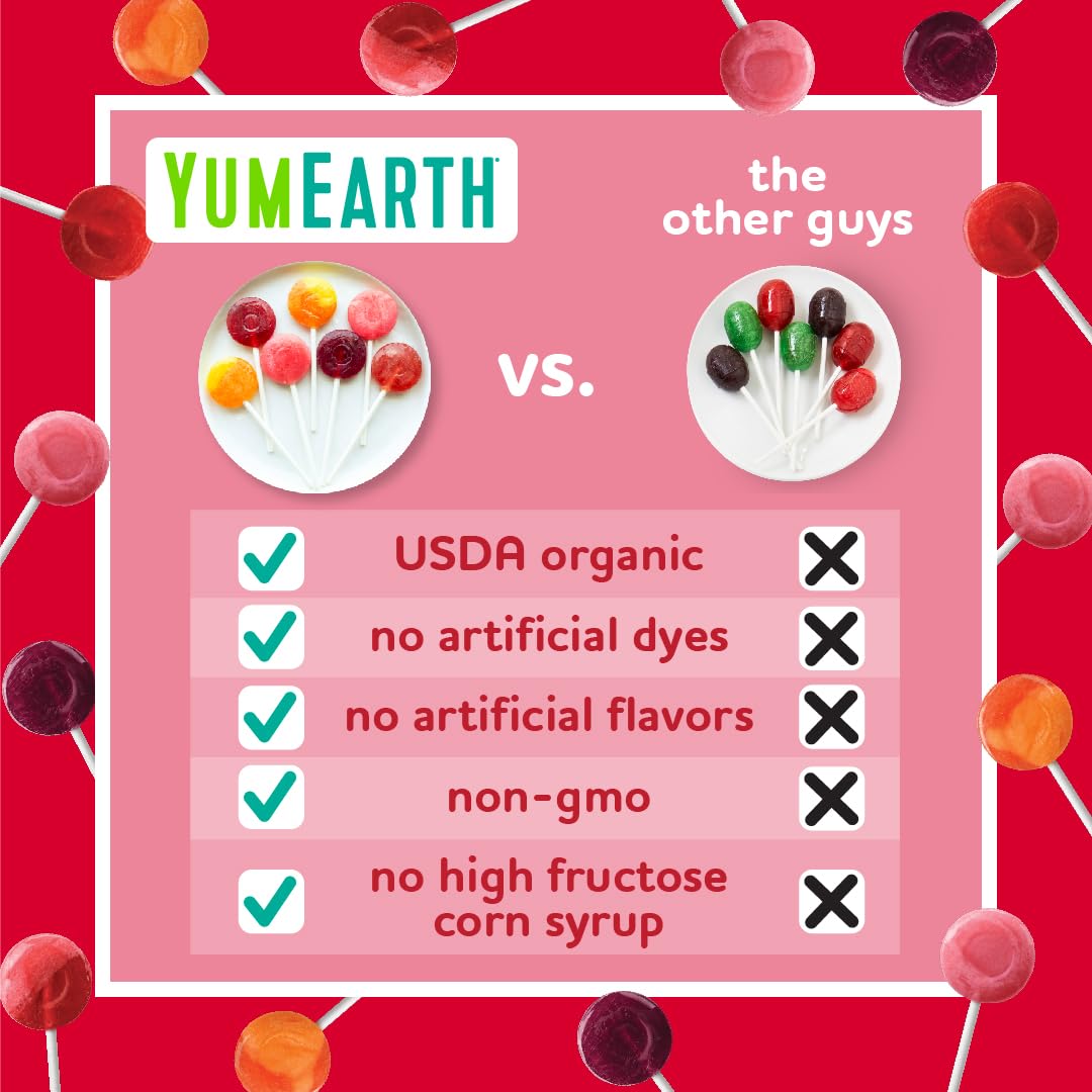 YumEarth Organic Pops, Assorted Flavors, 8.5 oz, 40 pops