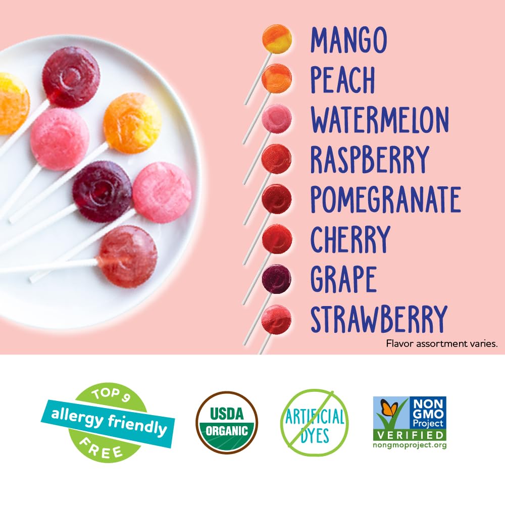 YumEarth Organic Pops, Assorted Flavors, 8.5 oz, 40 pops