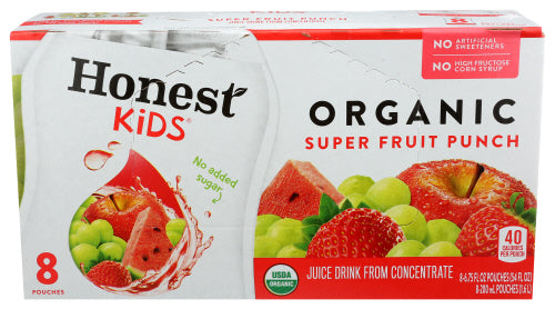 Honest Kids Organic Super Fruit Punch Fruit Juice, 8 Count