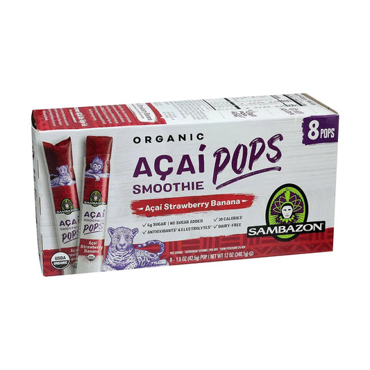 Sambazon ORGANIC ACAÍ SMOOTHIE POPS, 12 oz