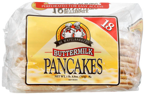 De Wafflebakkers Fluffly Buttermilk Pancakes, 18 Count
