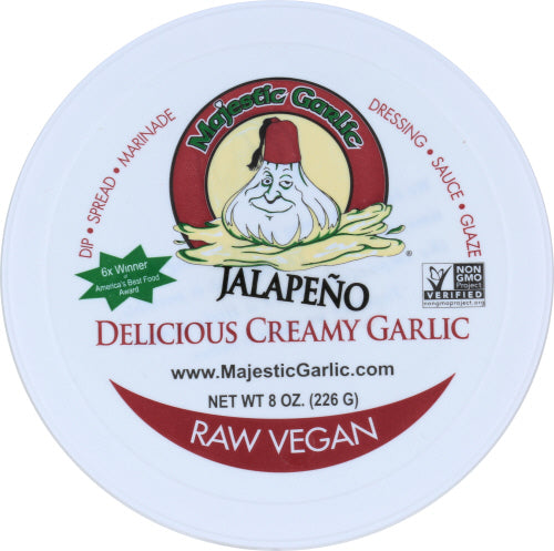 Majestic Garlic Inc Sprouted Garlic Jalapeno Hummus, 8 oz