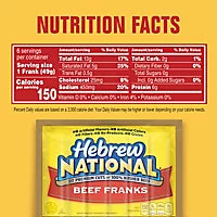 Hebrew National Kosher Beef Franks 4 ct, 12 oz