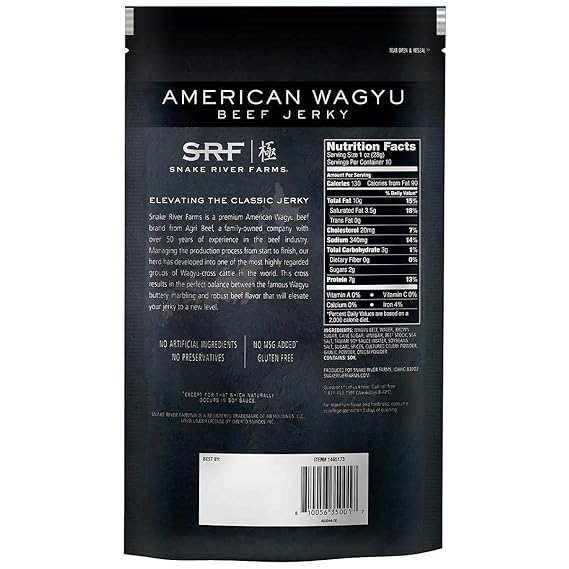 Snake River Farms American Wagyu Beef Jerky, 10 Ounce