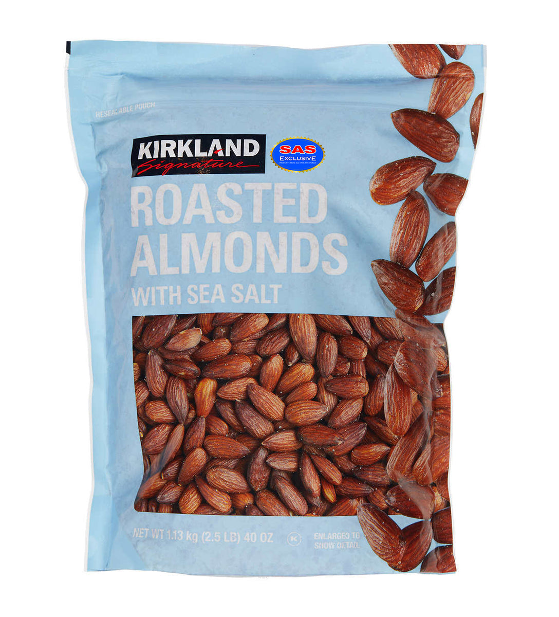 Kirkland Signature Roasted Almonds with Sea Salt, 2.5 lb