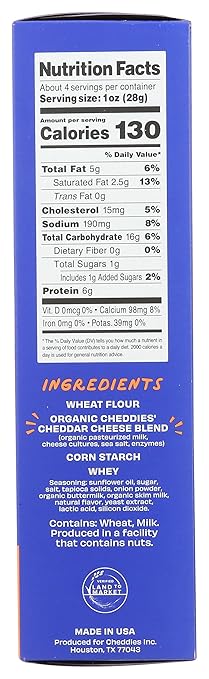 Cheddies Double Cheddar Cheesy Crackers, 4.2 oz