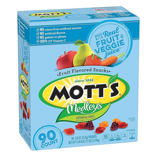 Mott's Fruit Snacks Assorted Fruit 90 ct, .8 oz