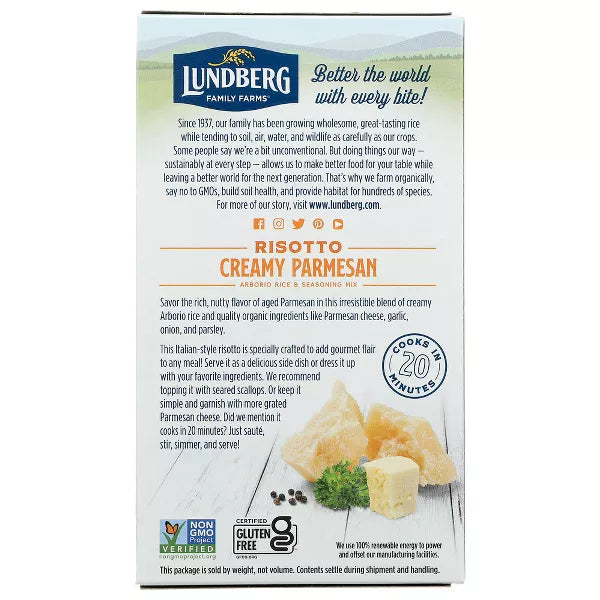 Lundberg Organic Creamy Parmesan Risotto, 5.5 oz