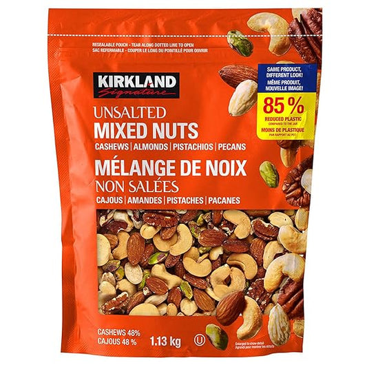 Kirkland Signature Extra Fancy Mixed Nuts Unsalted, 2.5 lb