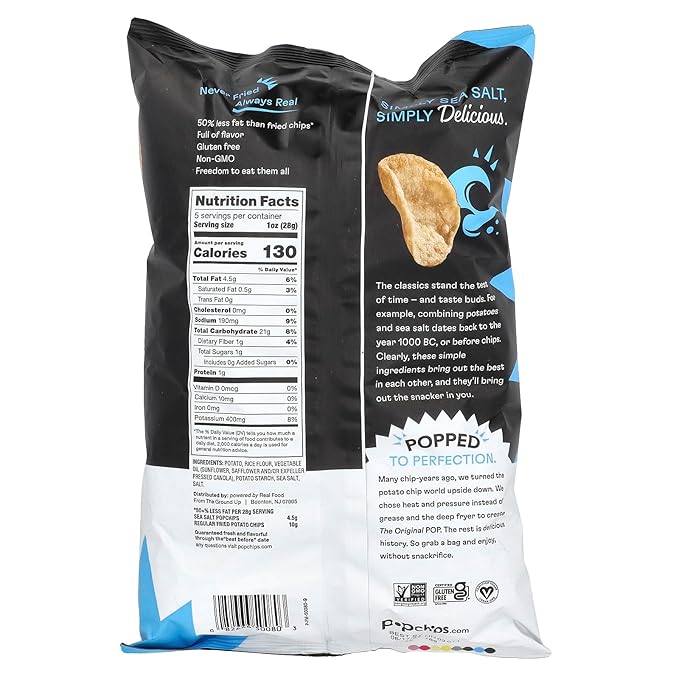 Popchips Original Sea Salt Chips, 5 oz