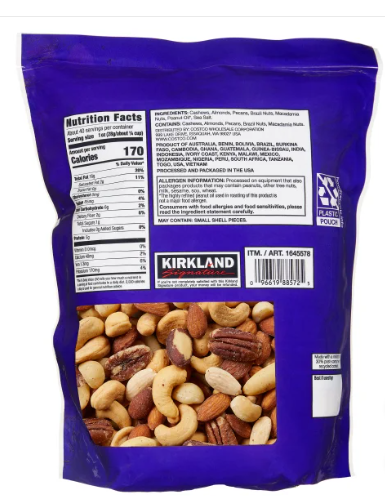 Kirkland Signature Extra Fancy Mixed Nuts Salted, 2.5 lb