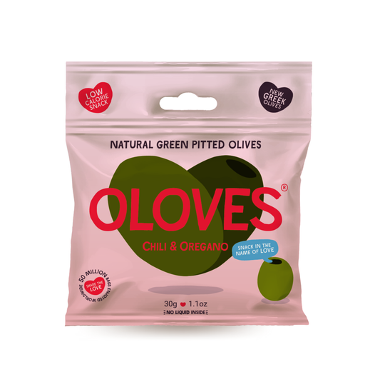 Oloves, Chili & Oregano Pitted Green Olives, 1.1 oz