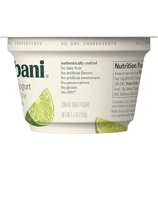 Chobani® Low-Fat Greek Yogurt Key Lime Blended, 5.3 oz